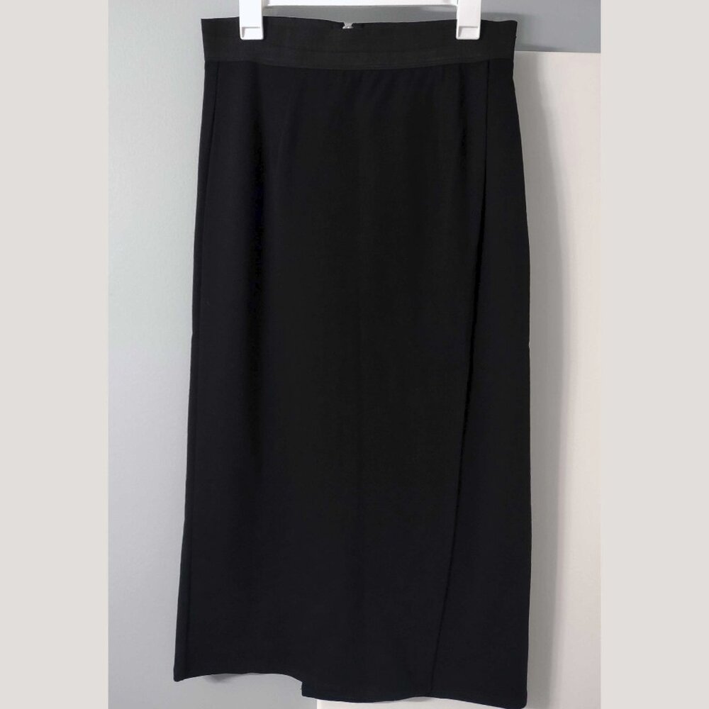 Black Size M Full Length Split Bodycon Skirt - ABS Denim Collection